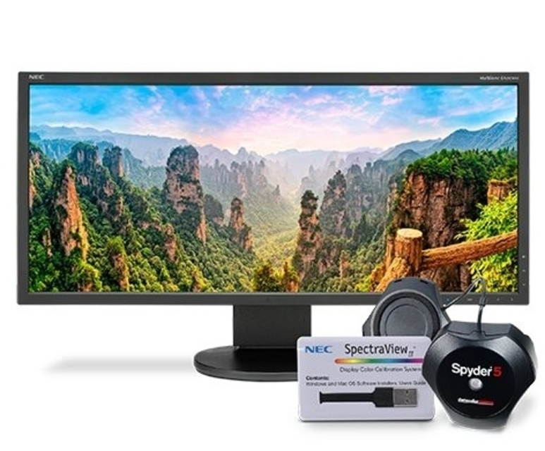 NEC Display Solutions EA295WMi-BK-SV 29" 2560 x 1080 (2K) Extra Wide Monitor With Spectraview Bundle