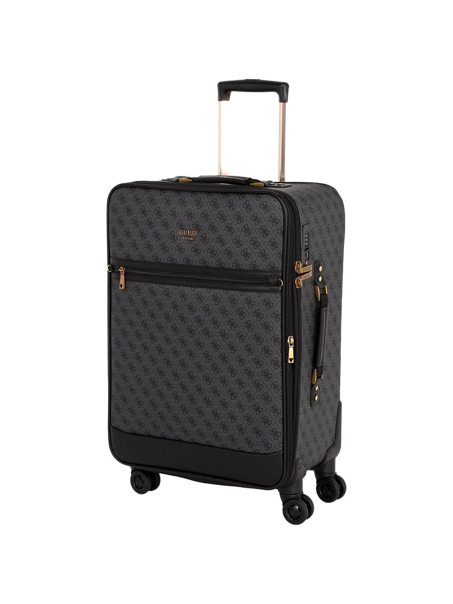 Guess Coal 8 wheels Large Soft Cabin Trolley Bag