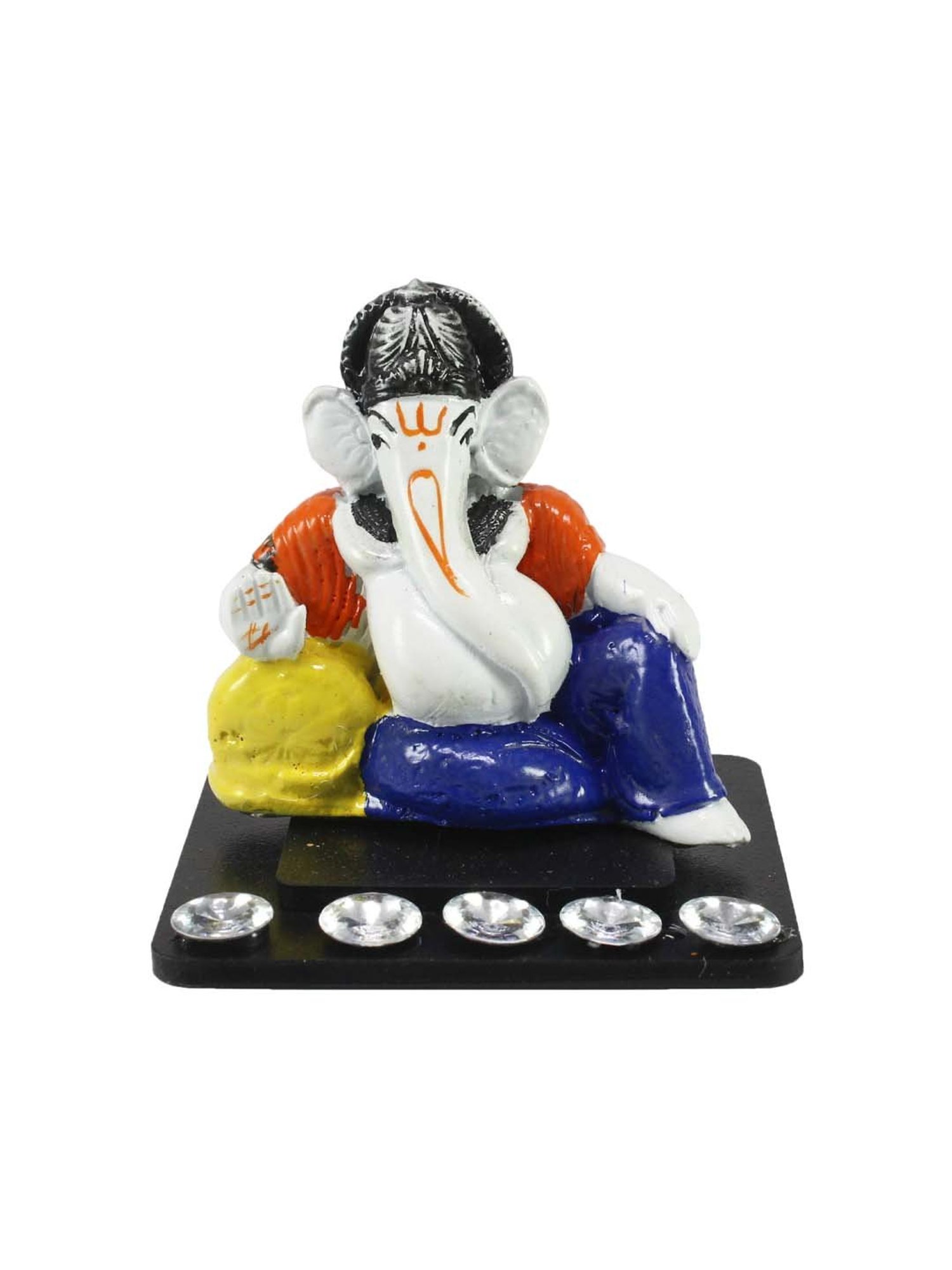 eCraftIndia Decorative Lord Ganesha Showpiece for Car Dashboard, Home Temple and Office Desks