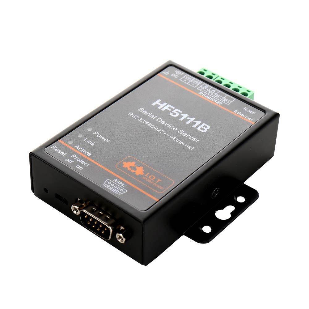 Industrial RJ45 RS232/485/422 Serial to Ethernet Free RTOS Serial 1 Port Server Converter Device