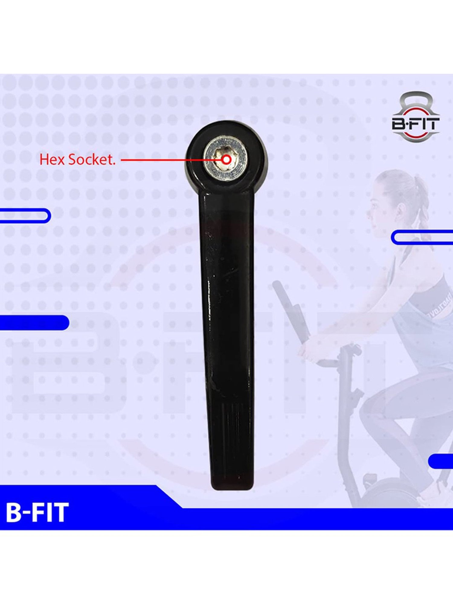 B Fit Exercise Bike Replacement Knob of 10 mm One Pair (Black)