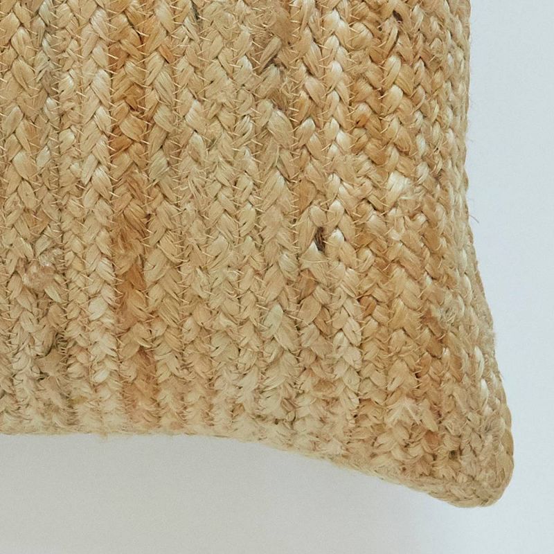 14"x24" Jute Lumbar Throw Pillow Natural - Patina Vie