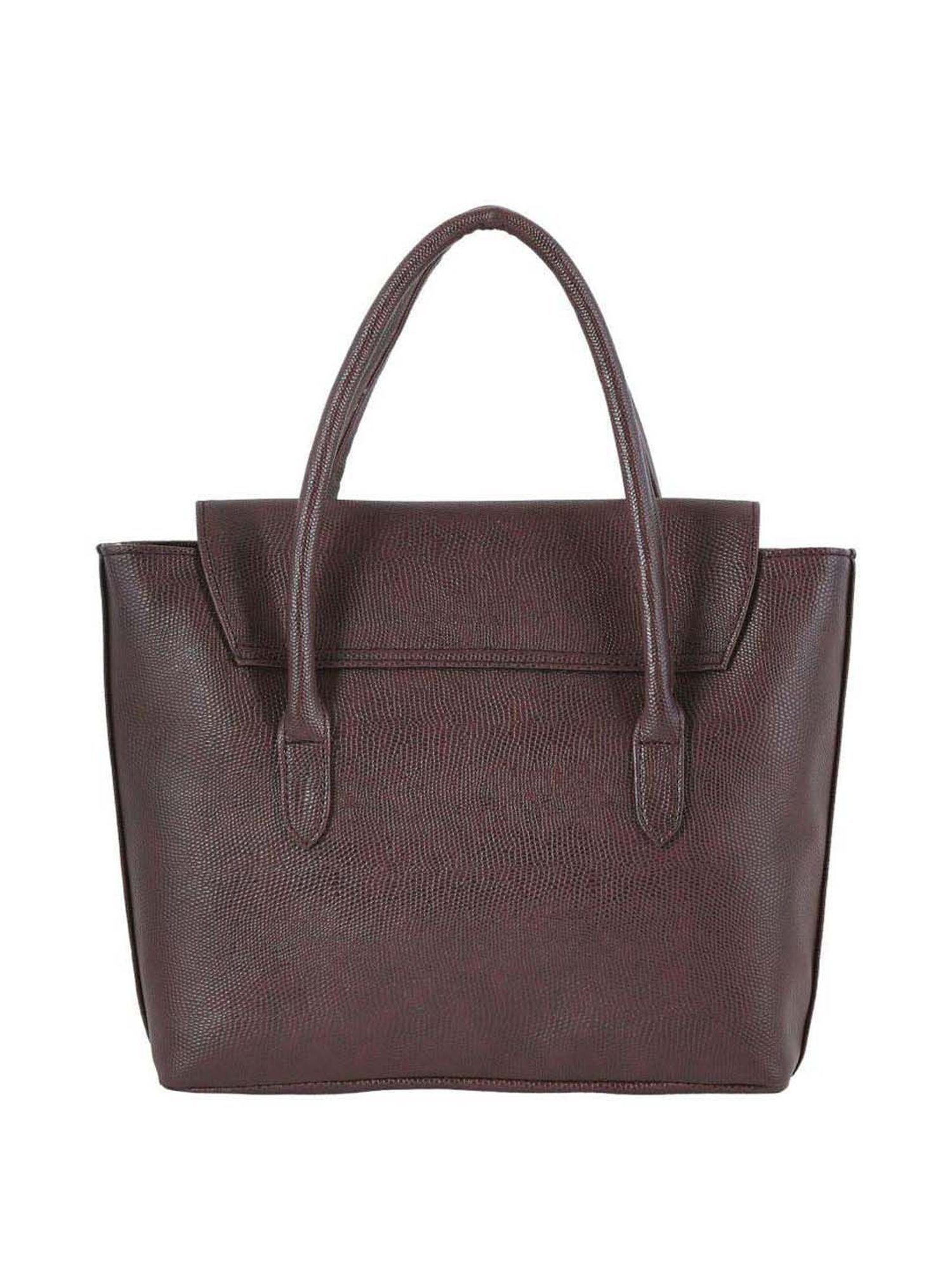 Toteteca Brown Solid Medium Handbag