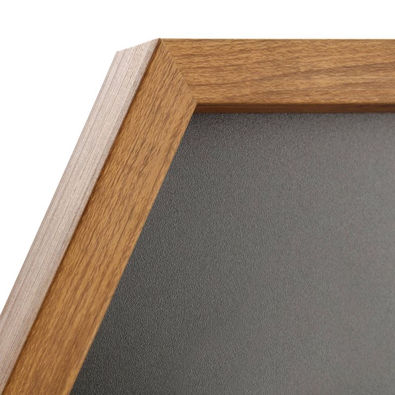 3pc Wood Hexagon Dry Erase Chalkboard/Pinboard Wall Organizer Set Natural - Gallery Solutions