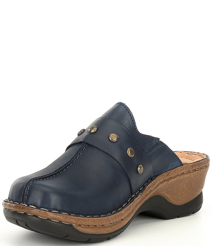 Josef Seibel Cat 53 Studded Leather Clogs