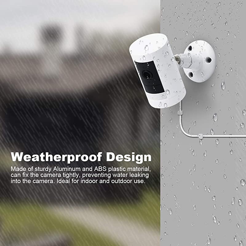 Wall Mount Compatible with Ring Stick Up Cam WiredBattery and Ring Indoor Cam HD Security Camera360 Degree Adjustable Mounting Bracket 2 Pack