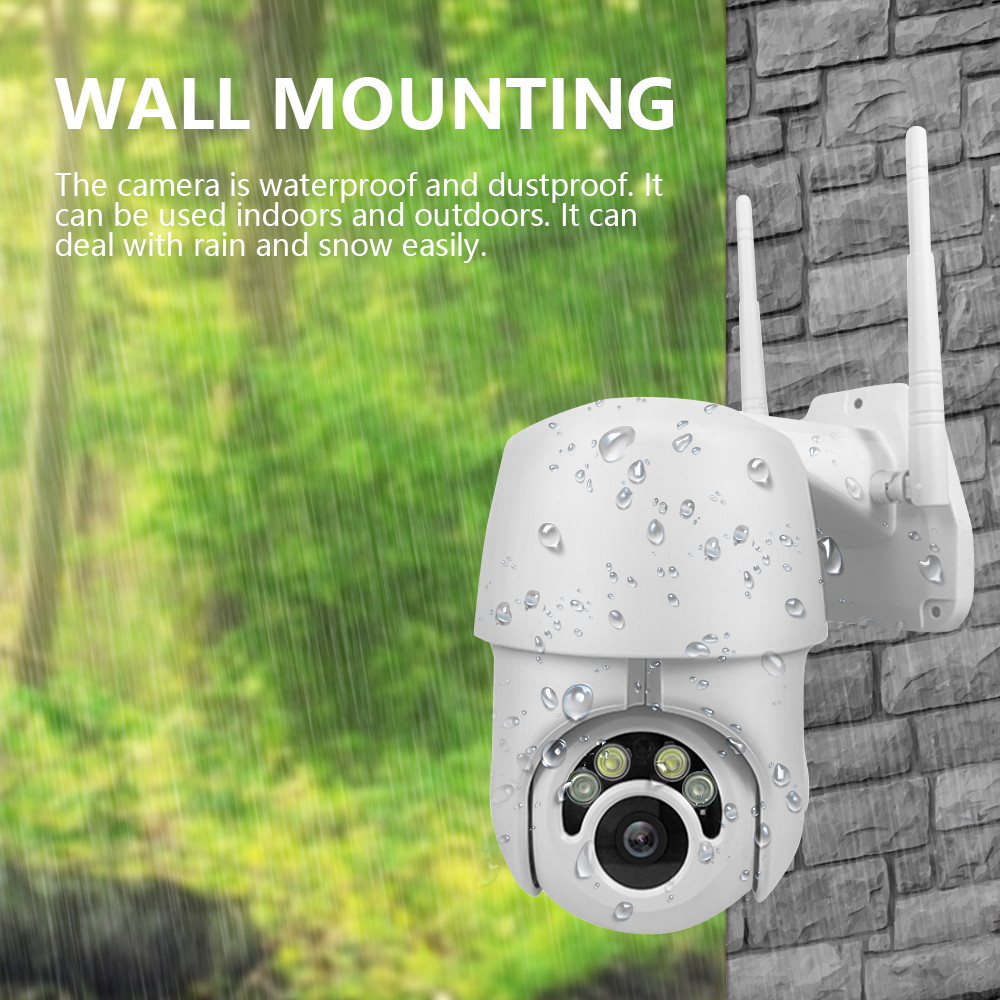 1080P PTZ Outdoor IP Camera Topmall1 Speed Wireless WiFi Security Camera Dome Auto-Tracking Pan Tilt Zoom 2MP Net Work Loop Recording CCTV Surveillance