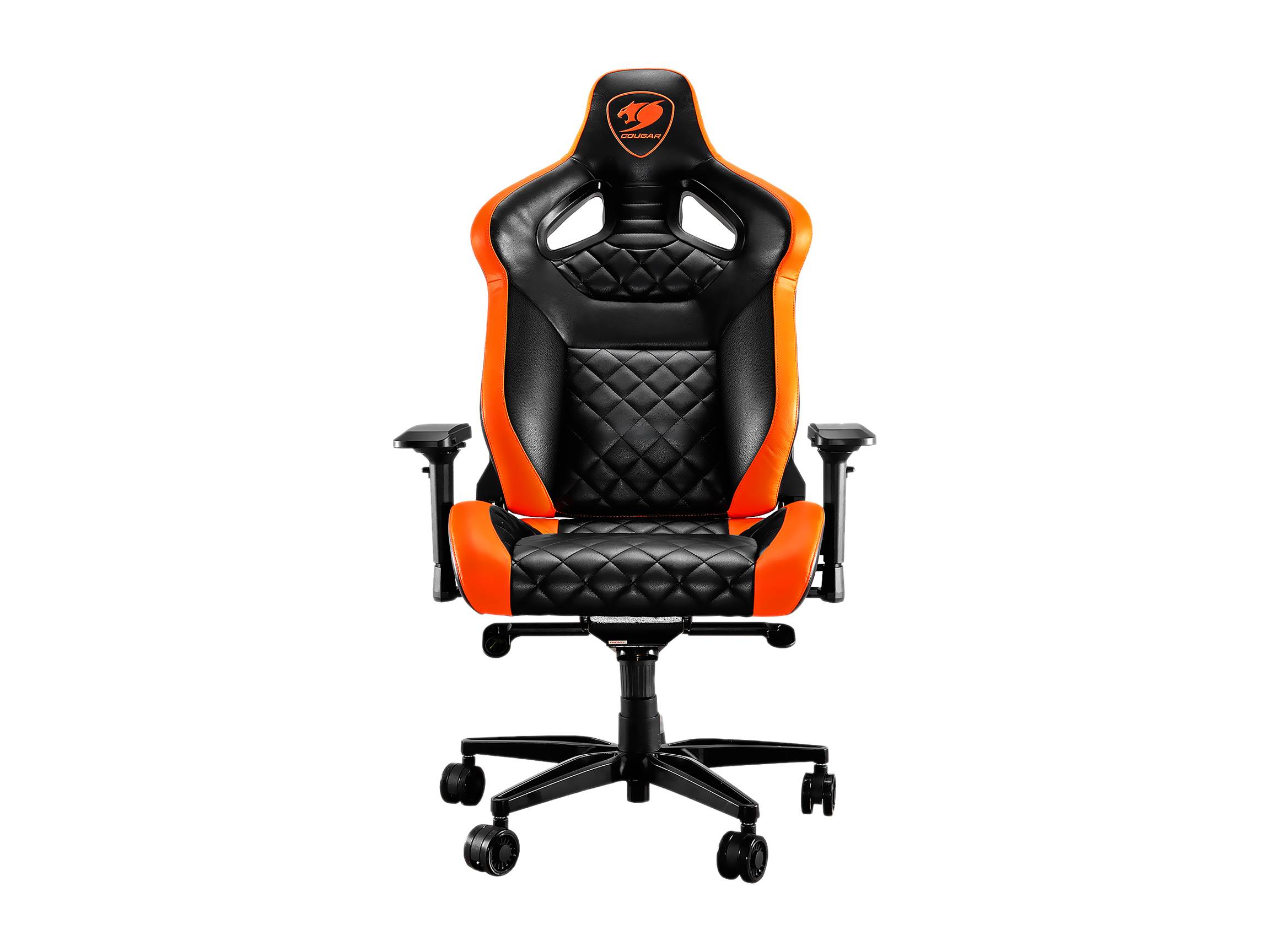 Cougar Armor Titan (Orange) Ultimate Gaming Chair with Premium Breathable PVC Leather, 352.0 lbs. Support, 170 Degree Reclining