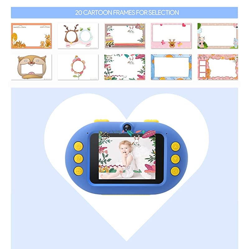 Kids Camera  Q1 Digital Video Camcorder Action Camera Rechargeable with 8G SD Card 2.0&rdquo; for 3-12 Year Old Boys and Girls Birthday Festival Gift