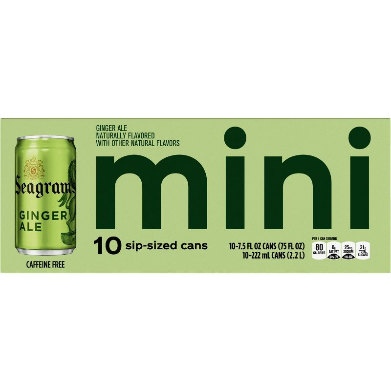 Seagrams Ginger Ale - 10pk/7.5 fl oz Mini-Cans