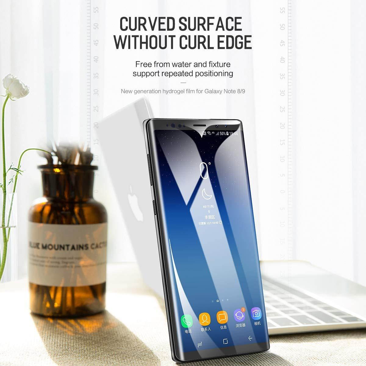 Galaxy Note 9/Note 8 Screen Protector, AICase [Soft Hydrogel Aqua Flex ][HD Ultra Clear] [Case Friendly][Full Screen Coverage] Anti Fingerprint Screen Cover for Samsung Galaxy Note 9/Note 8 (1 PC)