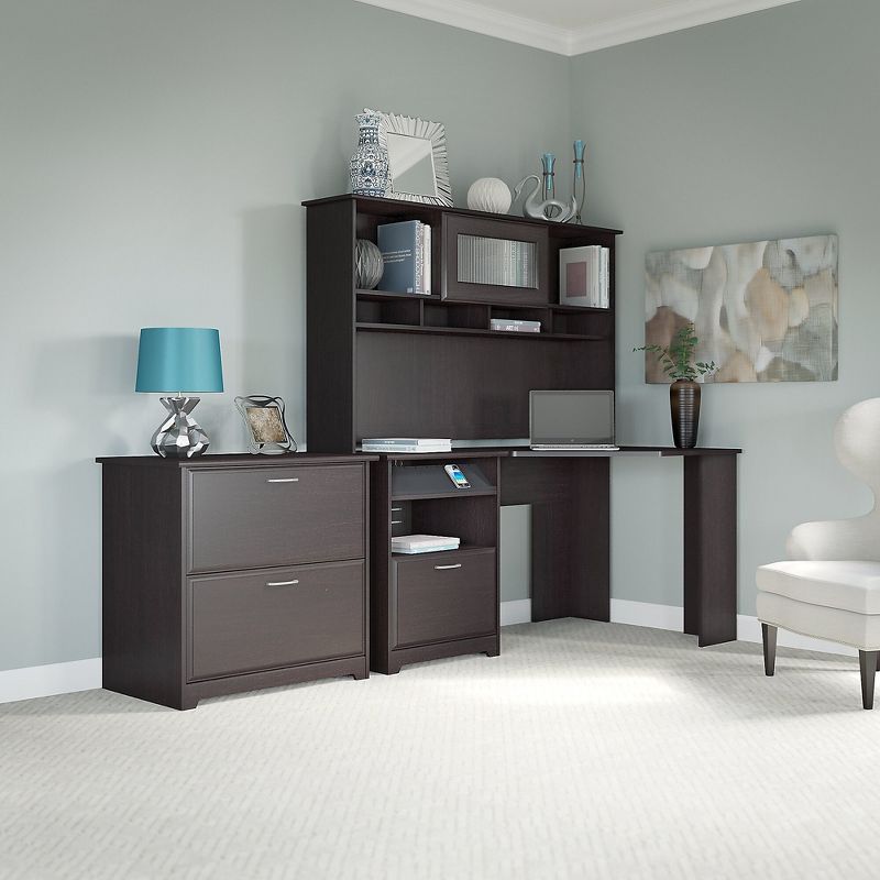 Bush Furniture Lateral File Cabinet, Espresso Oak WC31880-03