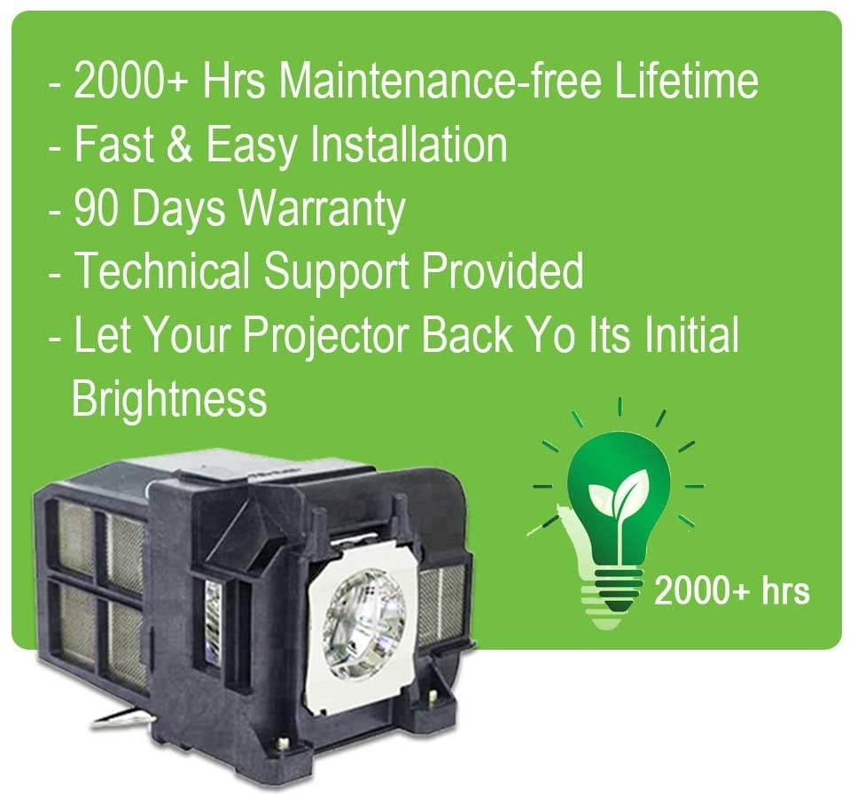 LOUTOC V13H010L77 Replacement Projector Lamp for Epson Elplp77 4550 4650 1975W 4750W 4770W G5910 HC 1440 PC 1985 EB-1970W 1980WU 1985WU 4855WU 4950WU 4955WU (lamp with housing)