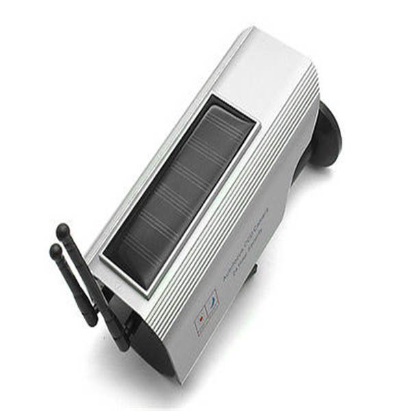 Fake Dummy Solar Powered Security CCTV Camera Cam Red Blinking LED W/2 Antennas