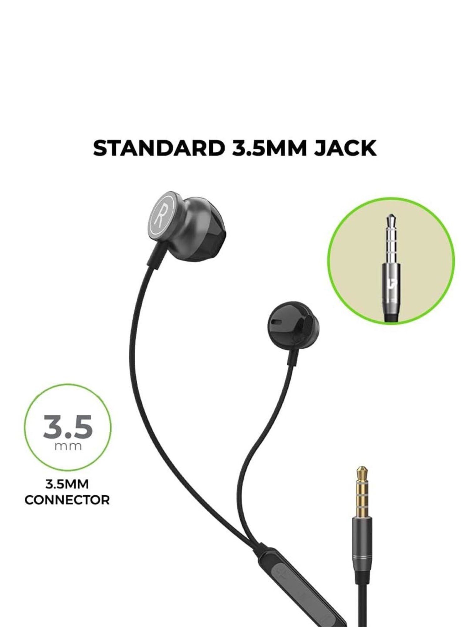 ULTRAPROLINK MoBass UM1129 Noise Isolation Hands Free Metal Earphones with Mic (Black)