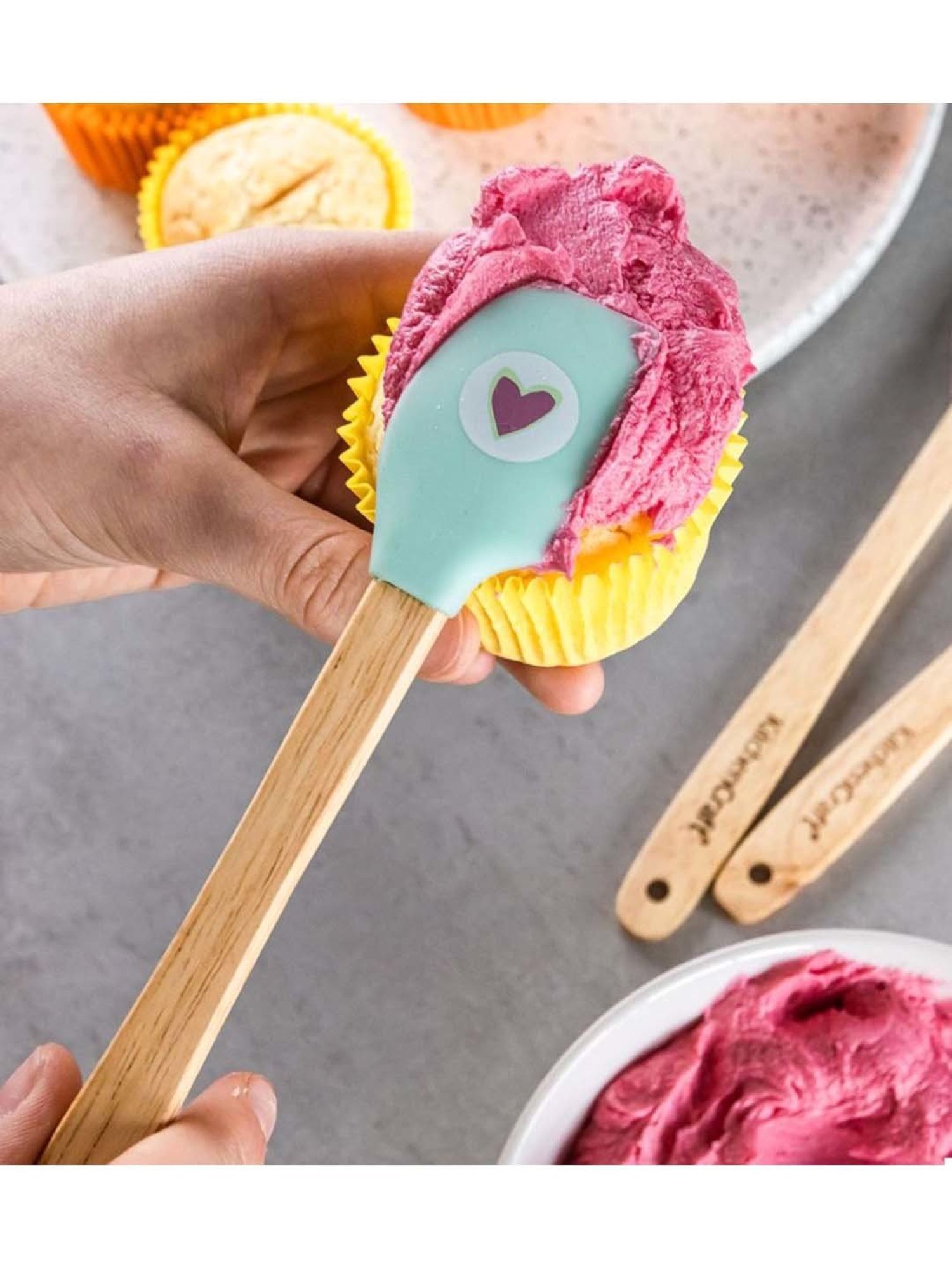 KitchenCraft Multicolor Silicone Mini Spatula Set - Set of 3