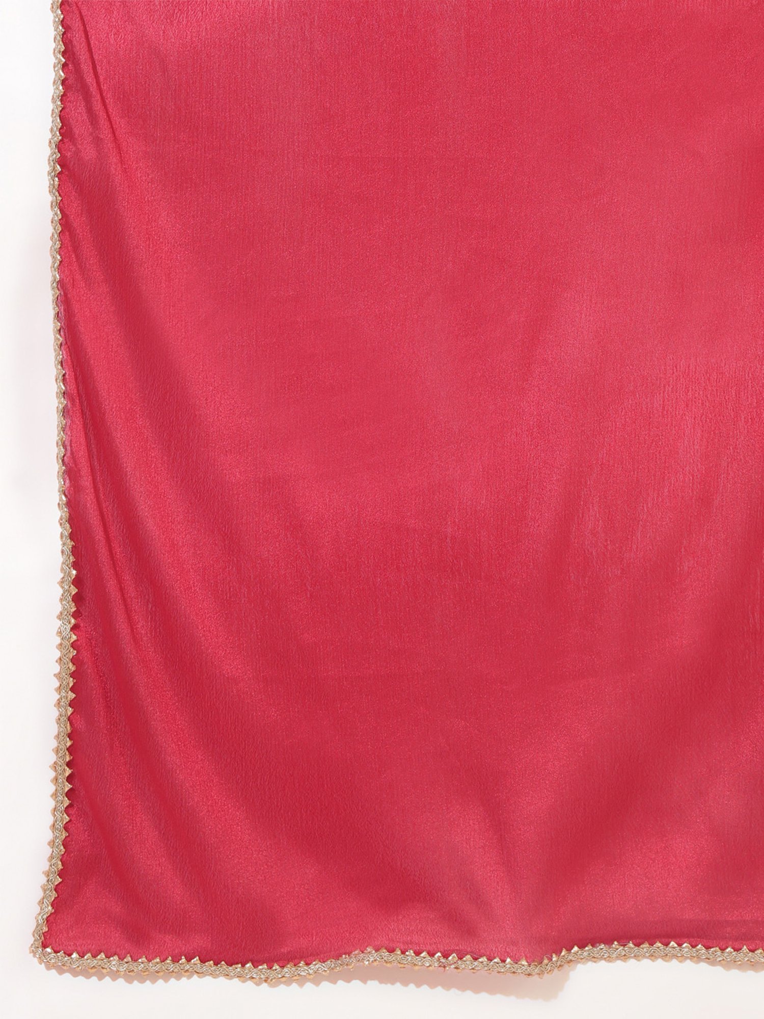 Janasya Red Chanderi Embellished Kurta With Palazzo & Dupatta