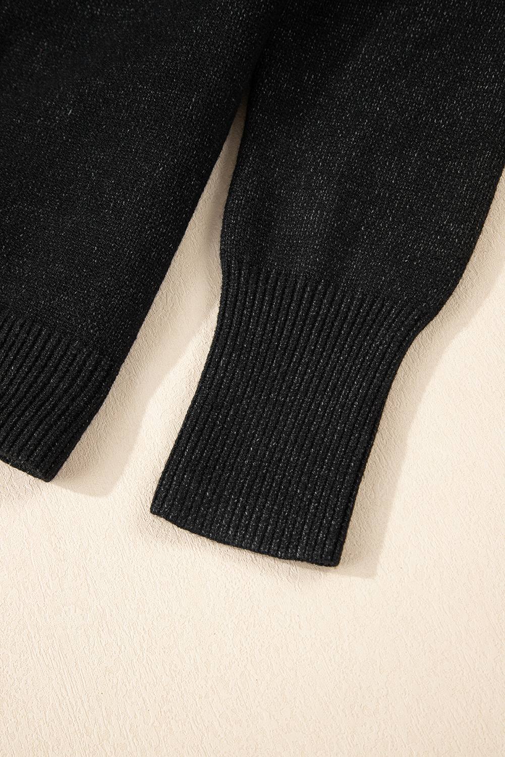 Black Plaid Casual Contrast Trim Knit Cardigan