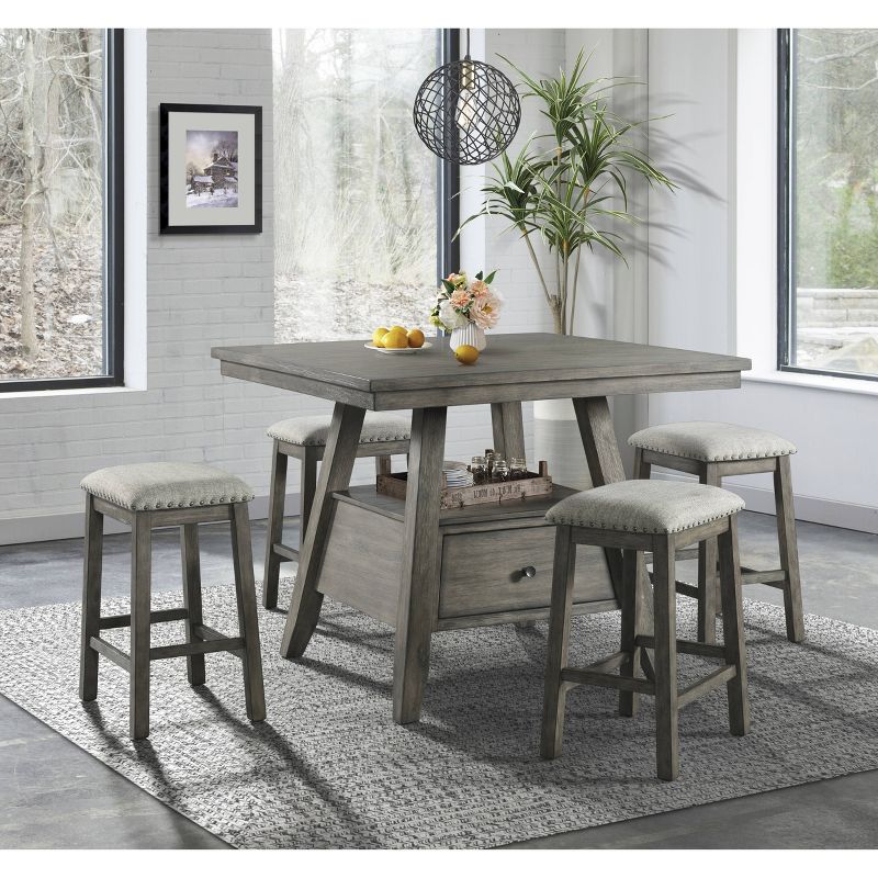 Set of 2 Barstools Gray - Lane Home Furnishings