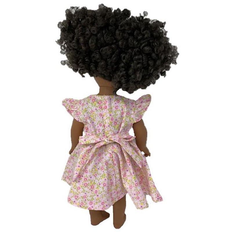 The Queen's Treasures Little House on the Prairie Green Calico Dress, Bonnet & Apron for 18" American Girl Dolls