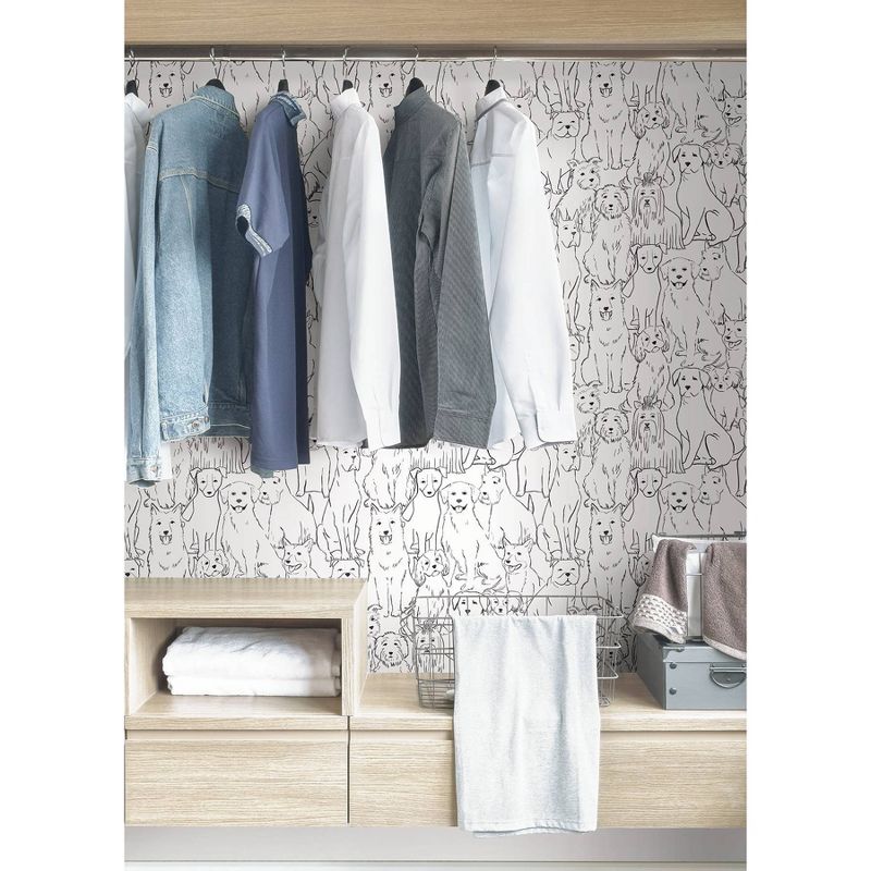 Tempaper Kids' Galaxy Self-Adhesive Removable Borders Wallpaper Out Of This World Black