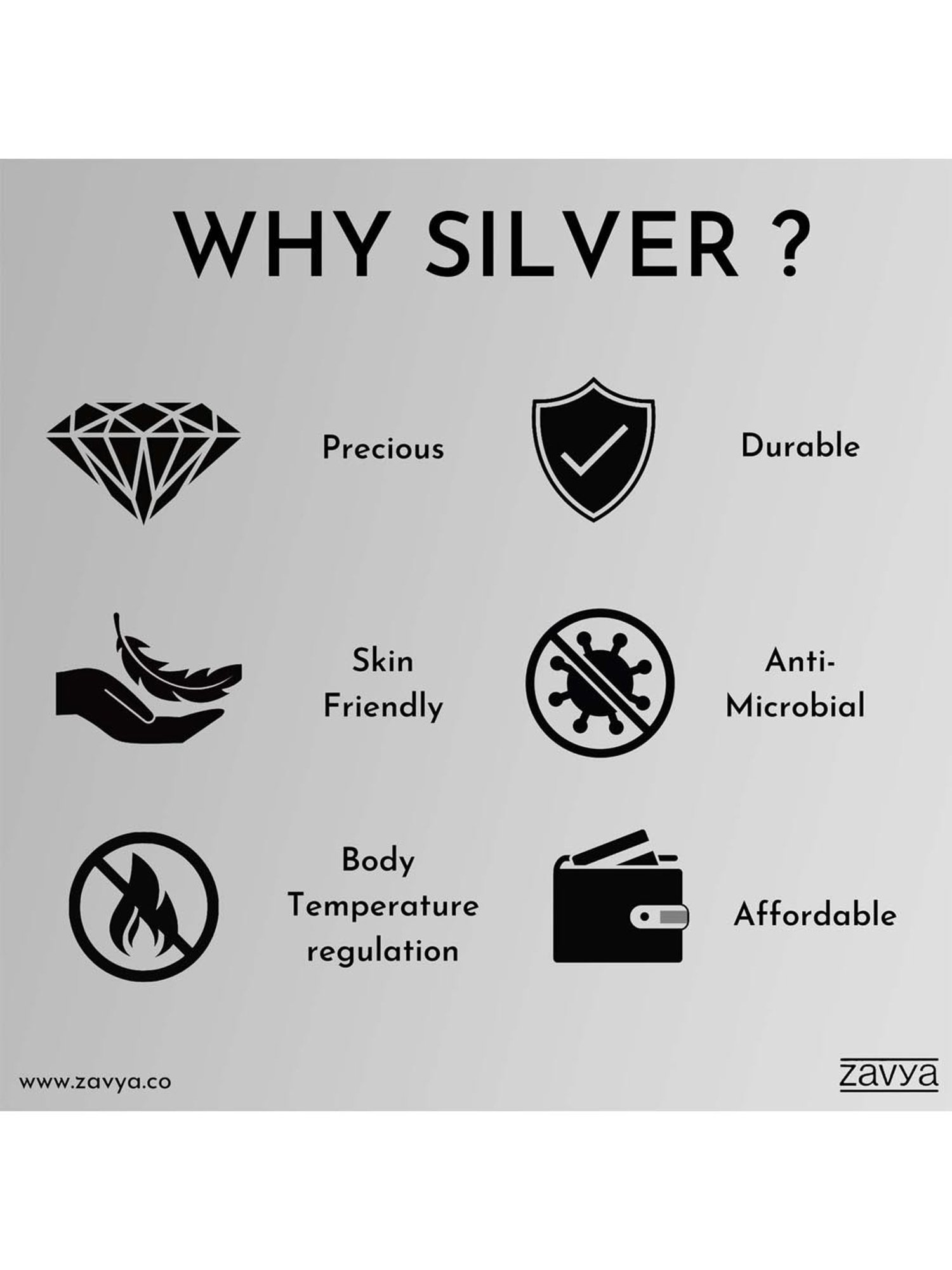 Zavya 92.5 Sterling Silver Anklet for Women (Pair of Anklets) in Rhodium-Plating