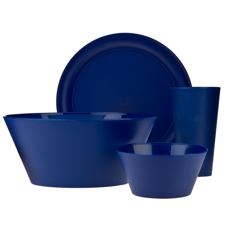 CreativeWare Plastic 13pc Dinnerware Set - Navy