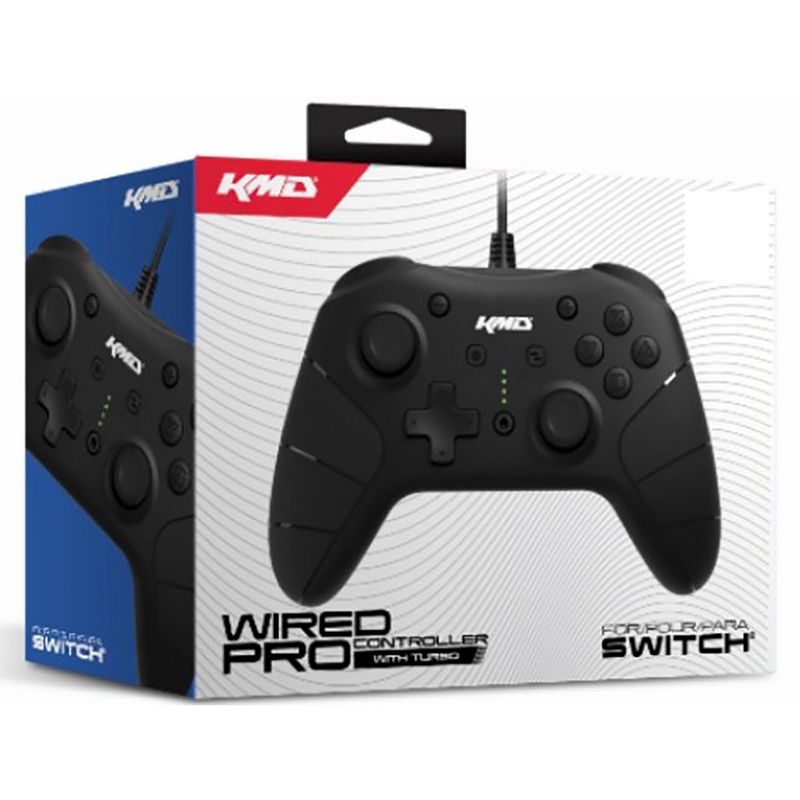 KMD Wired Controller Compatible with Nintendo Switch, Black