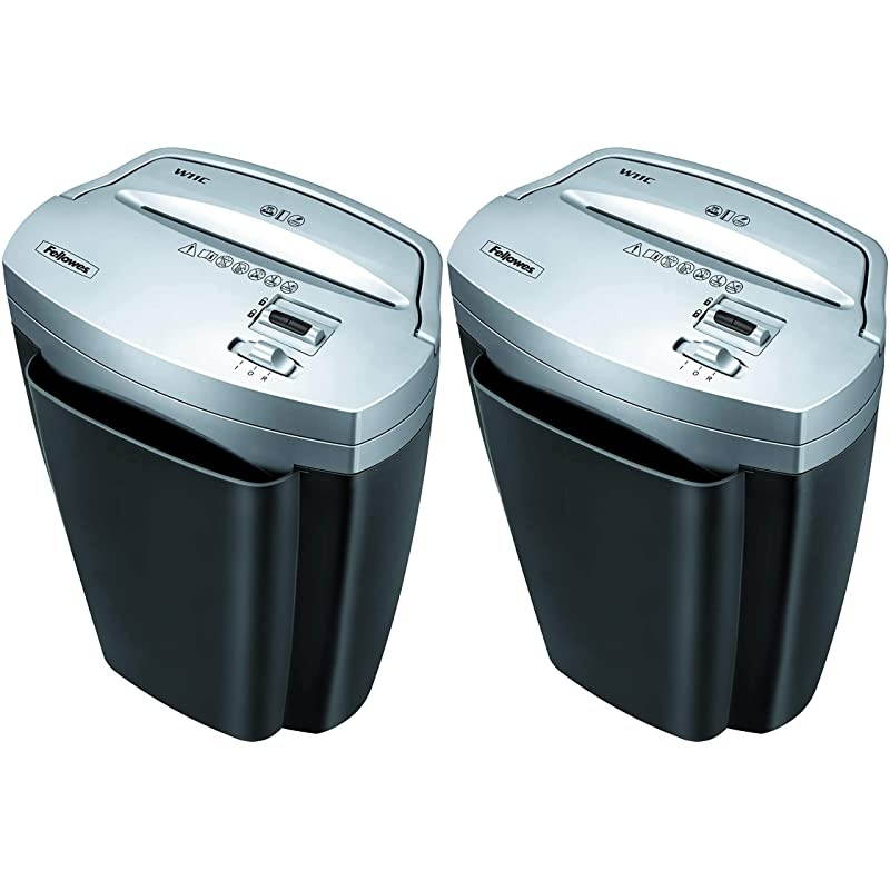 Powershred W11C, 11-Sheet Cross-Cut Paper and Credit Card Shredder with Safety Lock, 2 Pack