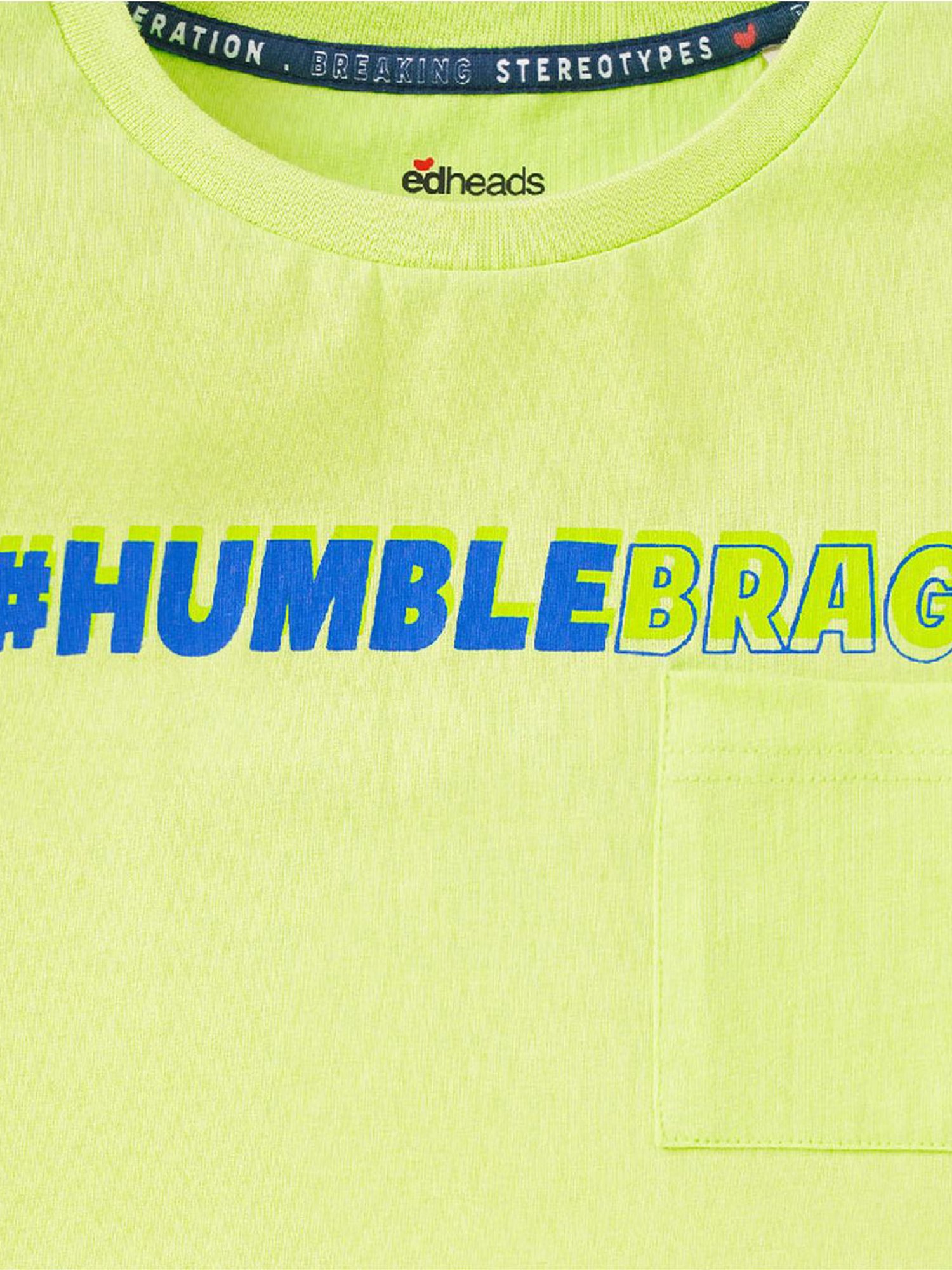 Edheads Kids Green Cotton Printed T-Shirt