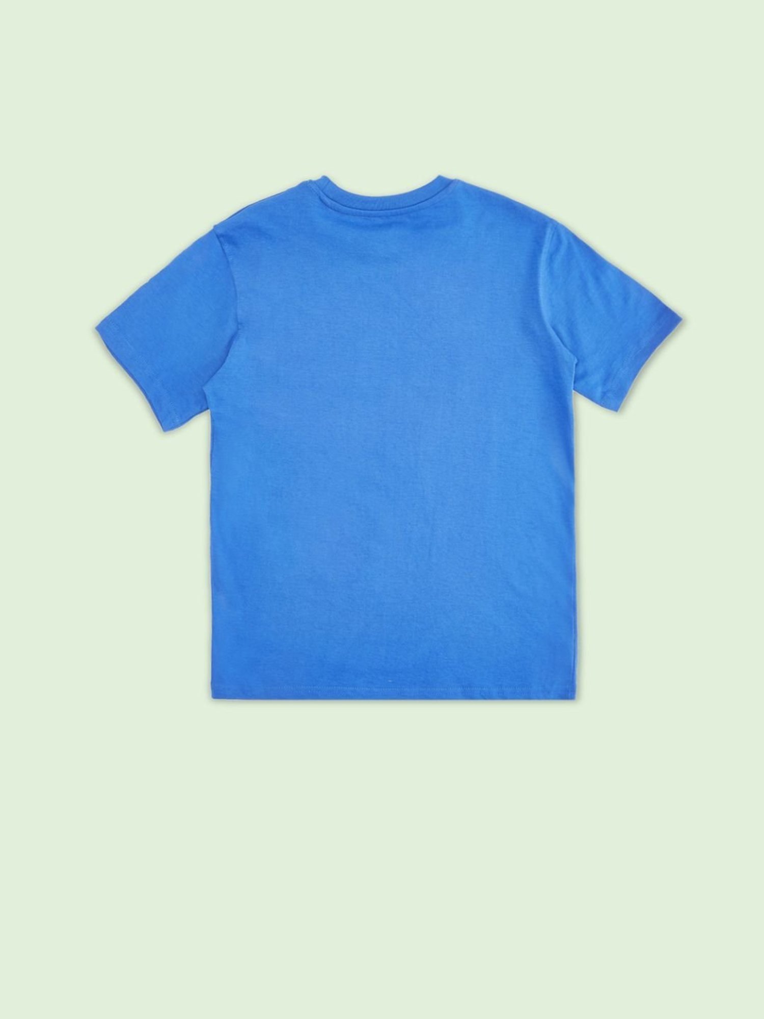 Pantaloons Junior Cobalt Blue Cotton Printed T-Shirt