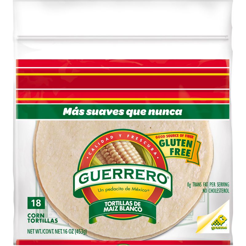Guerrero Gluten Free White Corn Tortillas - 16oz/18ct