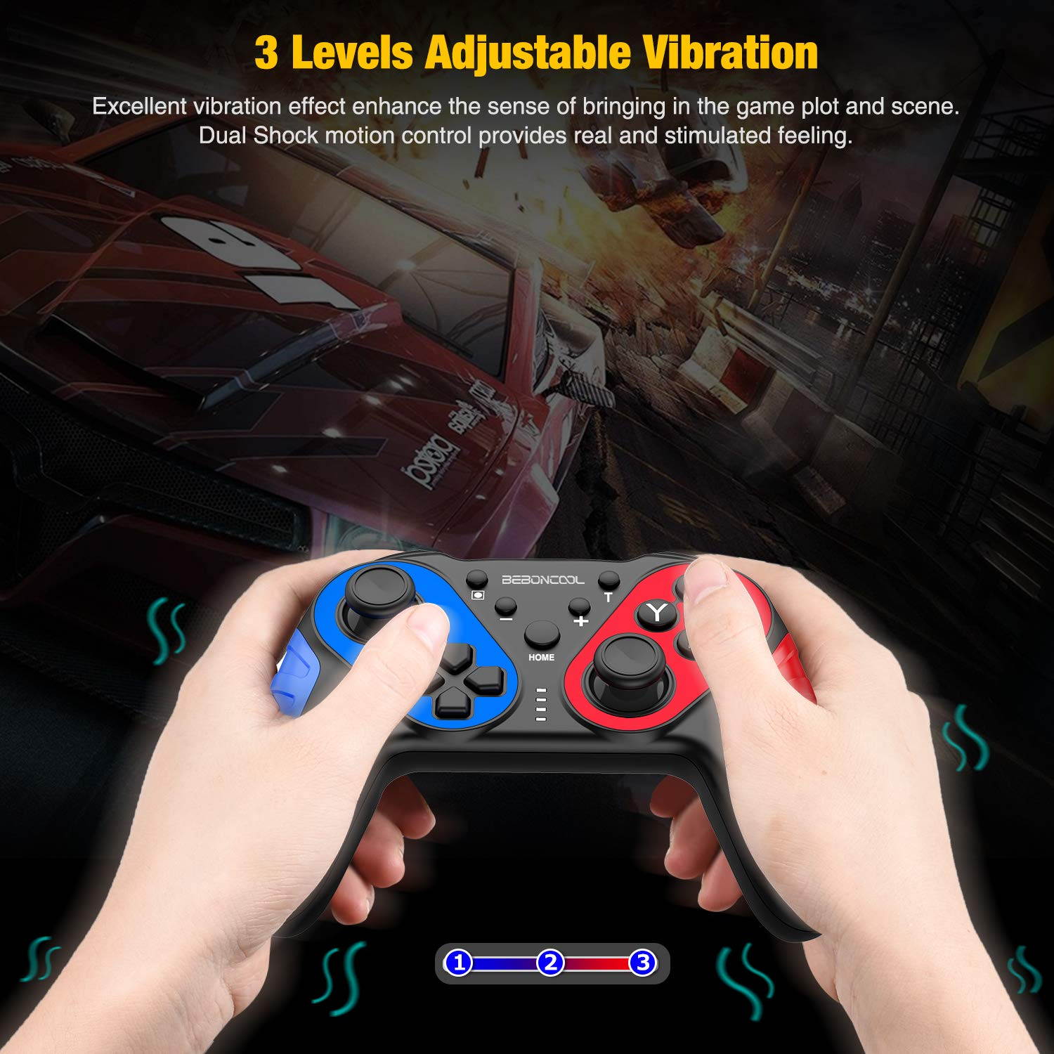 Wireless Switch Pro Controller for Nintendo Switch/Switch Lite,Switch Remote Control Gamepad Joypad for Nintendo Switch Console,Switch Joystick Controller with Turbo,Motion Control and Vibration