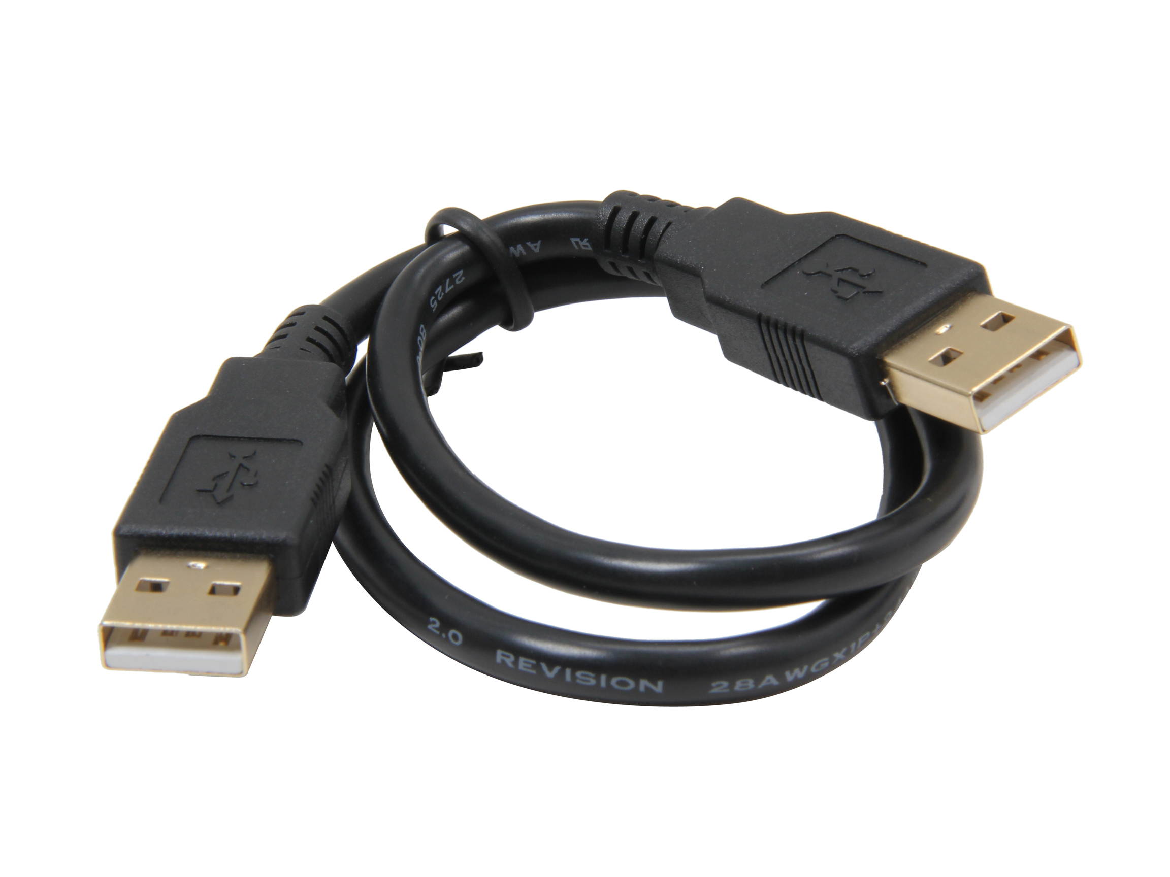 Rosewill RCAB-11011 USB2.0 A Male to A Male Cable, Gold Plated, Black