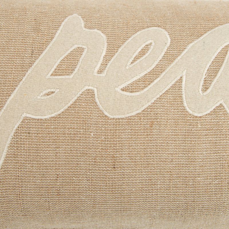 Peace World Throw Pillow Beige - Rizzy Home