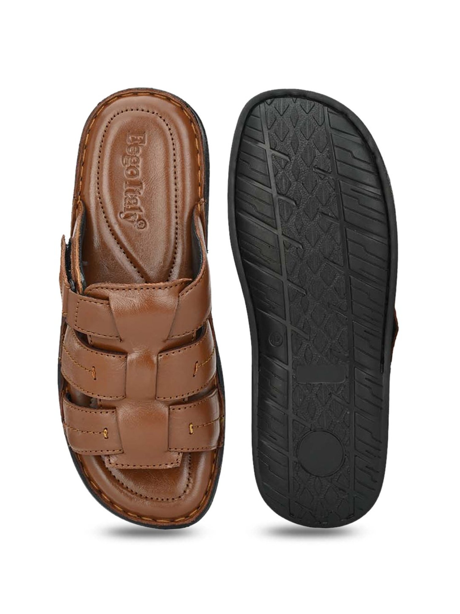 Eego Italy Men's Brown Casual Sandals
