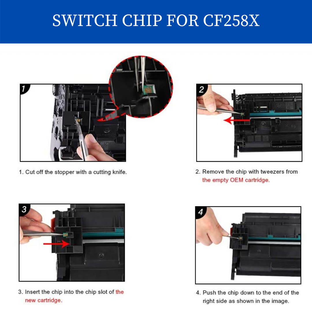 TONERHUBUSA Compatible Toner Cartridge Replacement For HP CF258X (2-Pack/Black)