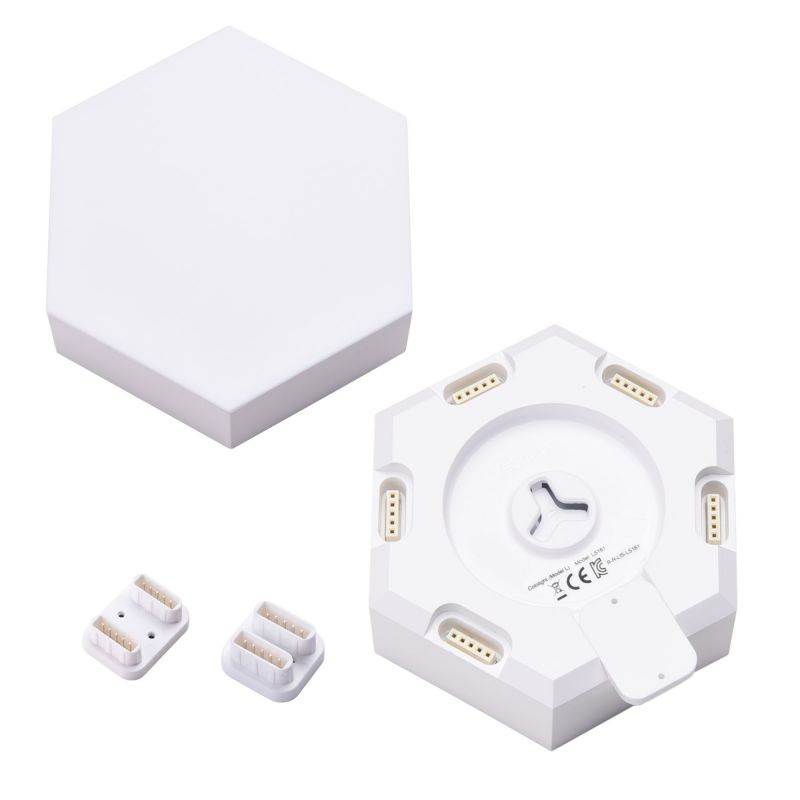 Yescom 7 Packs Hexagonal Smart Light Modular LED Voice Control WIFI Decor Bar Bedroom