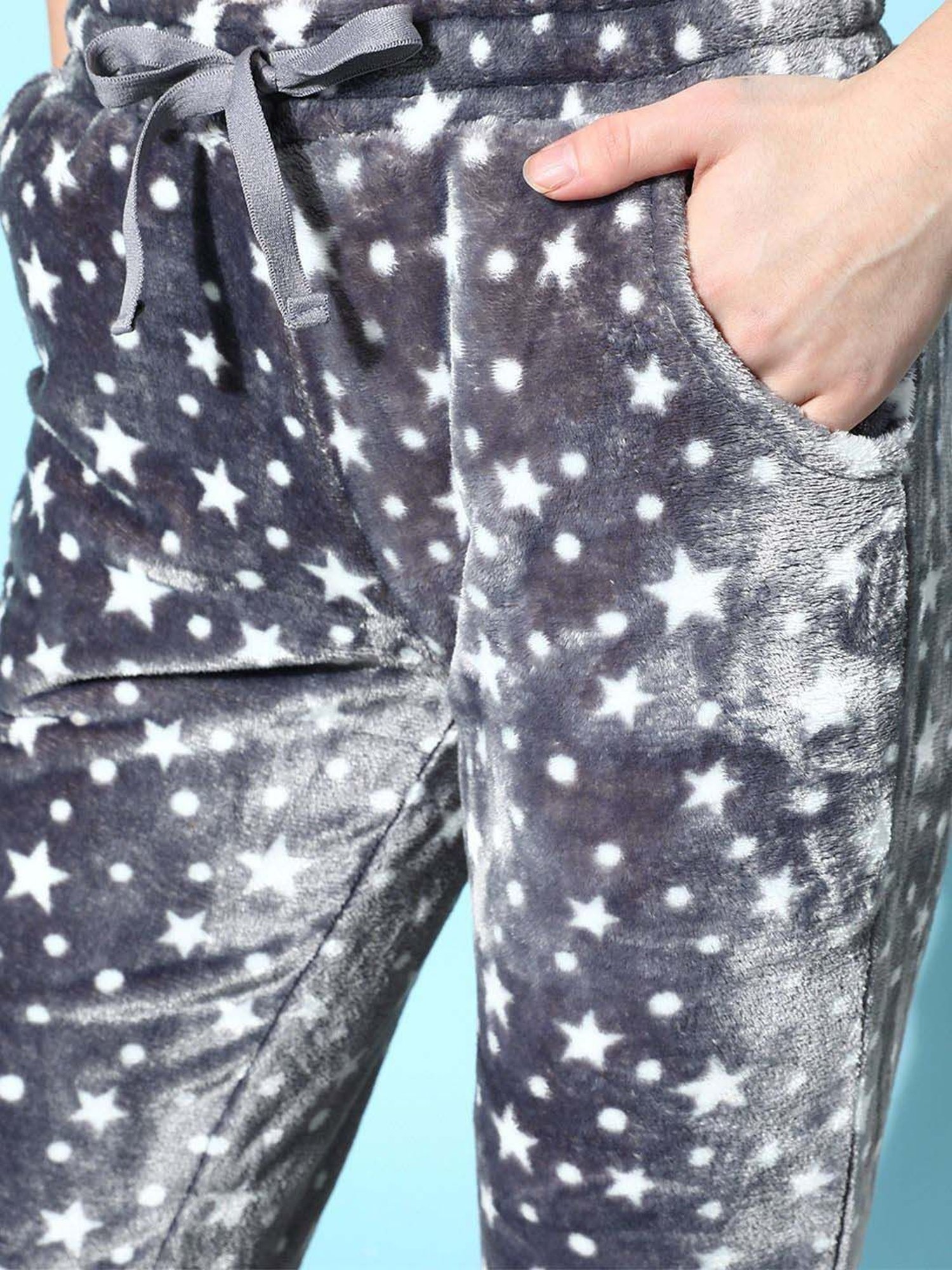 Sweet Dreams Grey Printed Lounge Wear Set