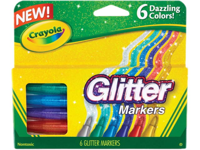 Crayola 6 Color Glitter Markers