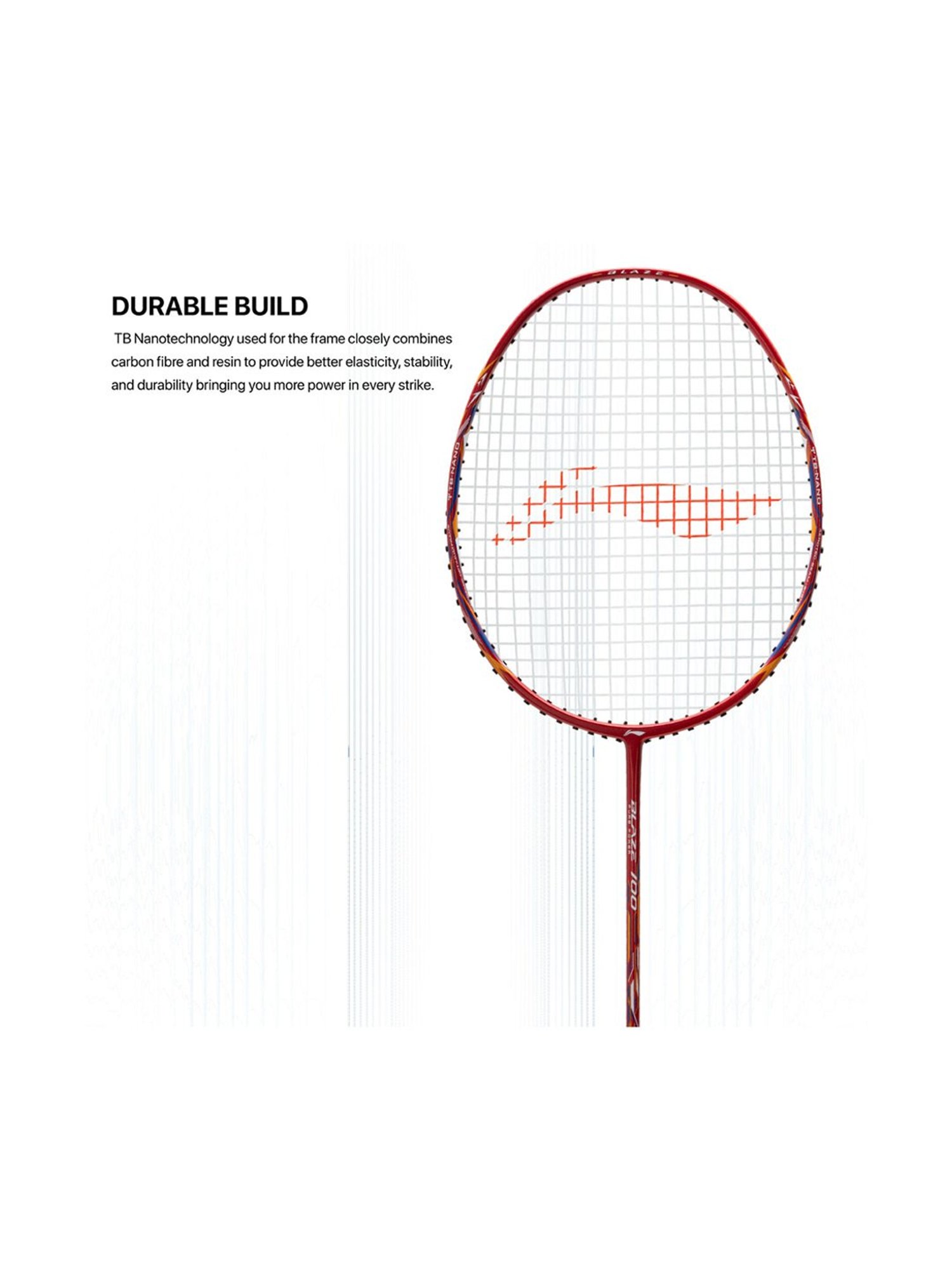 Li-Ning Blaze 100 Badminton Racket (Red) Size - Medium