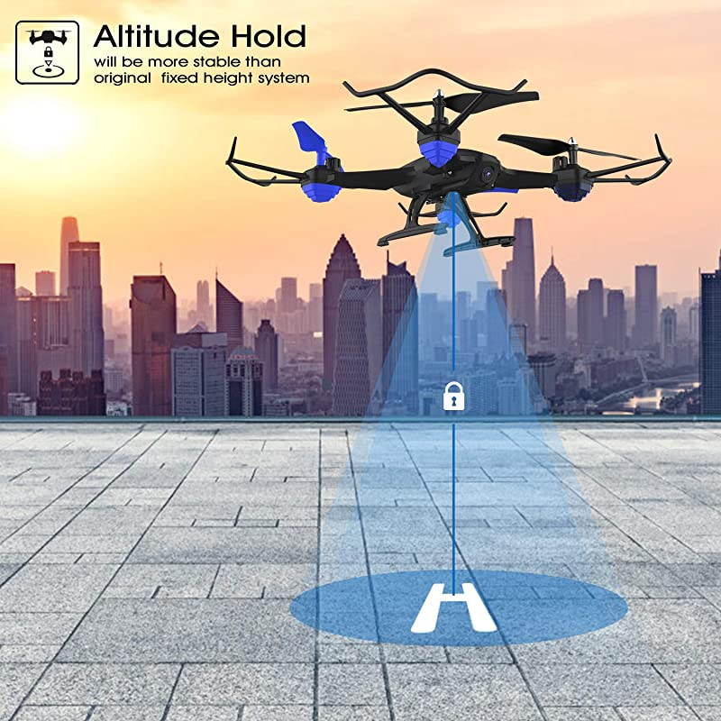 S6 WiFi FPV Drone RC Quadcopter with 120 FOV 720P HD Camera for Adult Portable Aircraft Toy for Beginners with Trajectory Flight Gravity Sensor 3D Flip APP Control