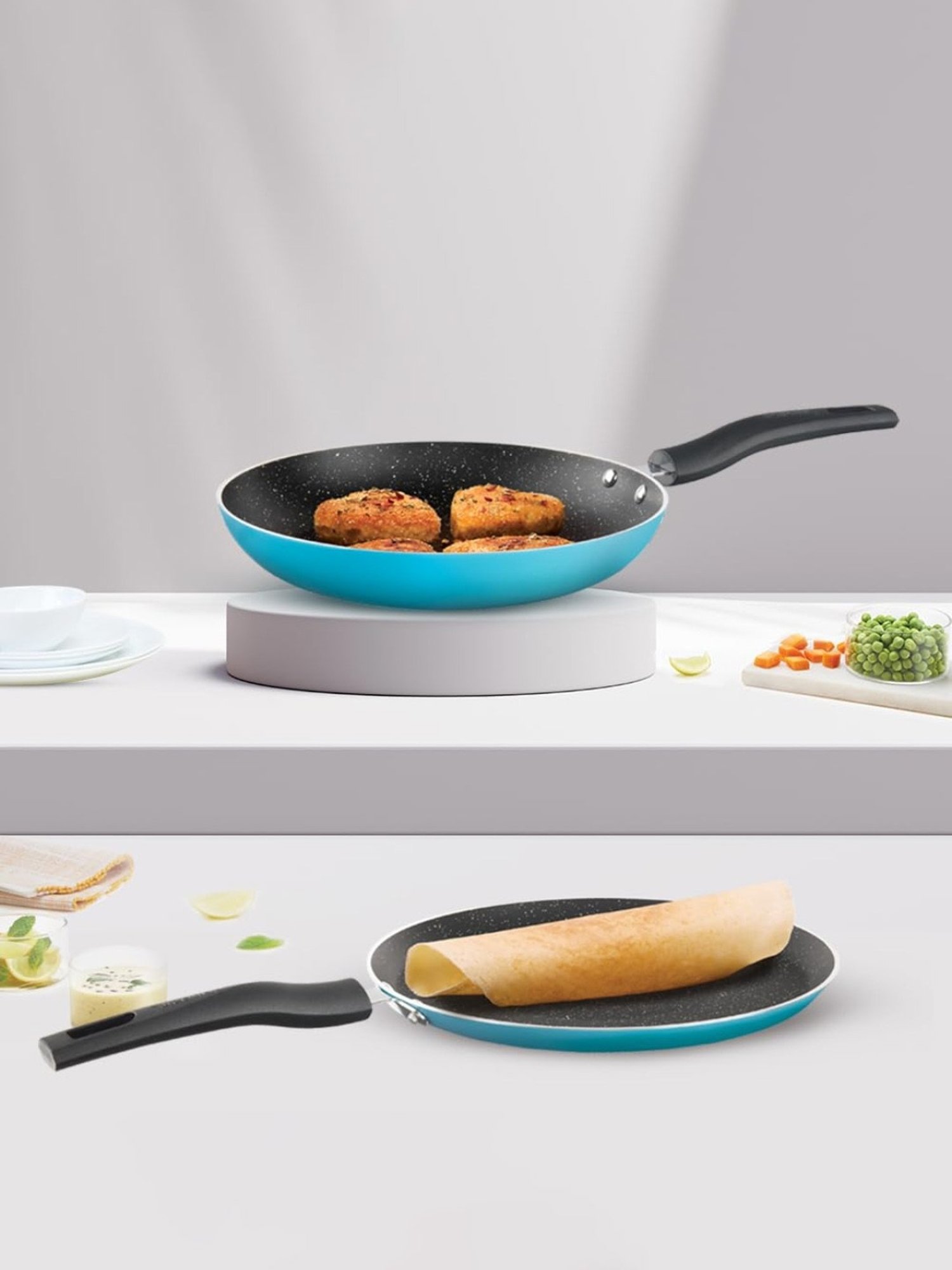 Borosil Blue Aluminium Pot & Pan Sets