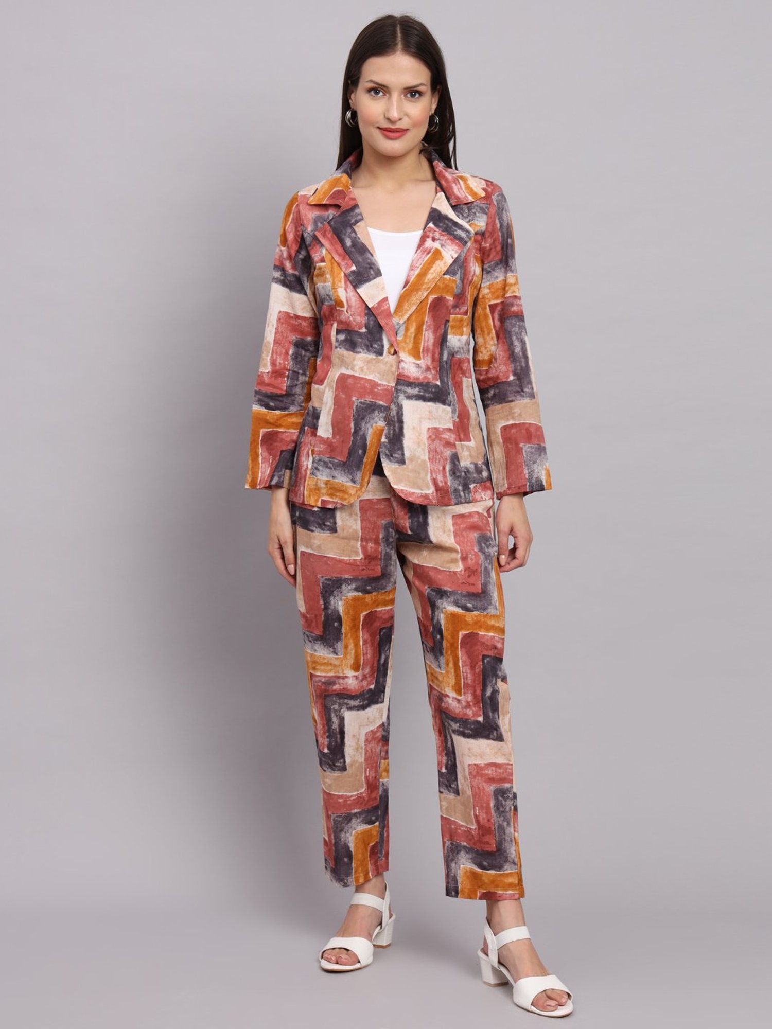 DECKEDUP Multicolor Printed Co-Ord Set