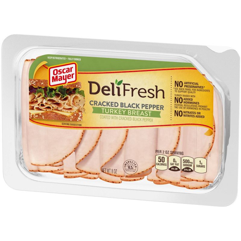 Oscar Mayer Deli Fresh Cracked Black Pepper Turkey - 8oz
