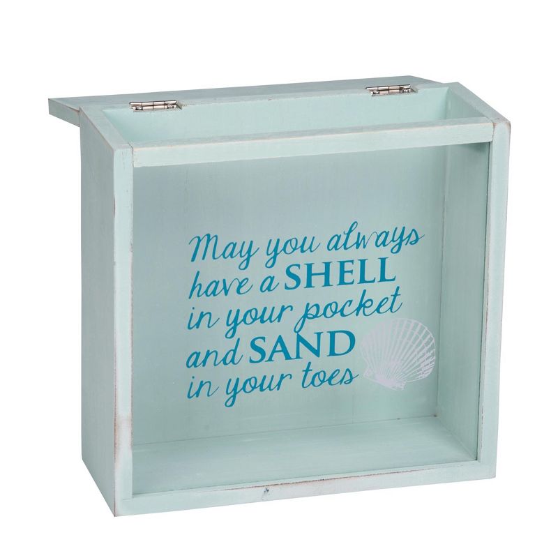 Shells and Sand Wooden Shadow Box - Foreside Home & Garden