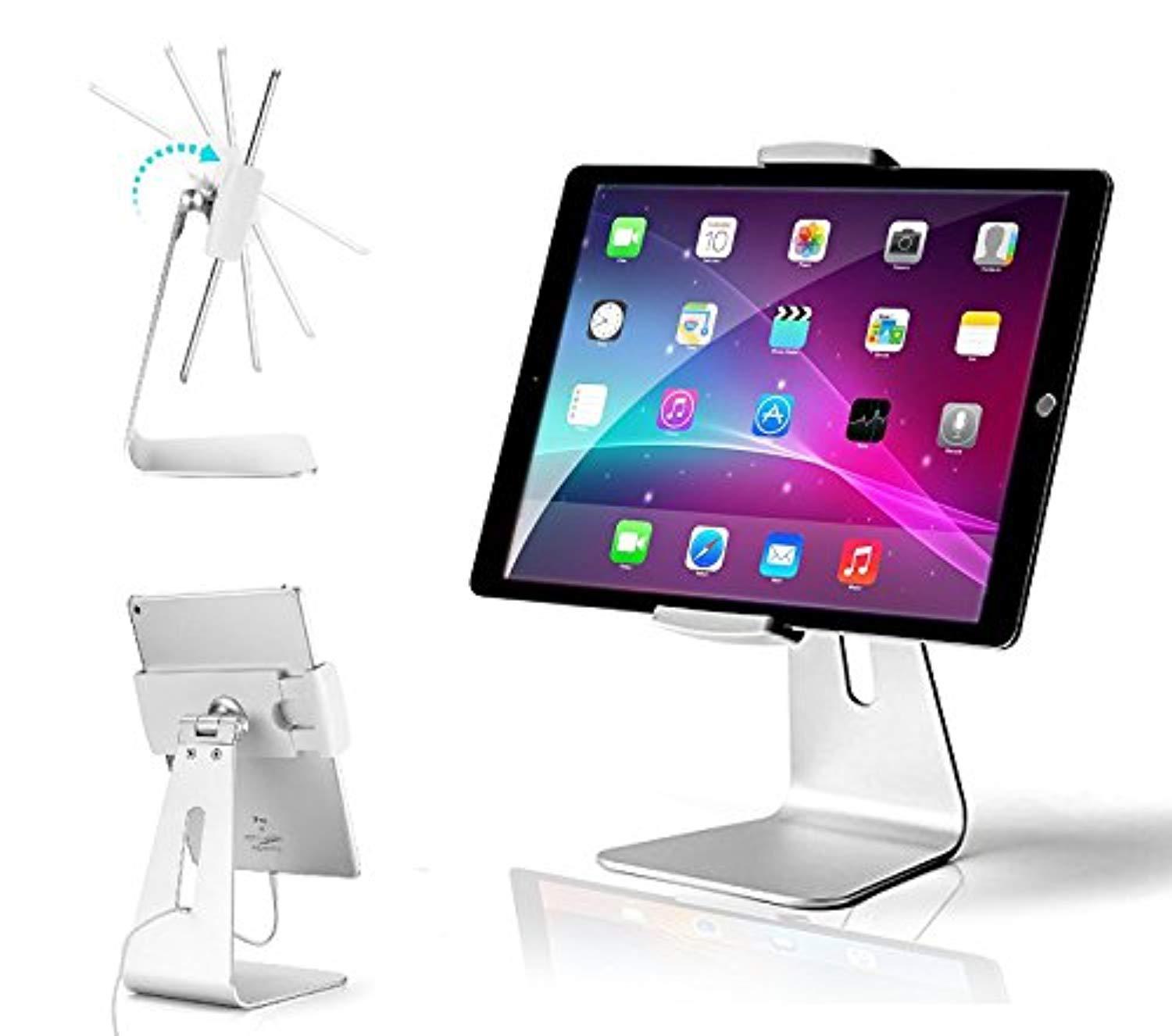 abovetek elegant tablet stand, aluminum ipad stand holder, desktop kiosk pos stand for 7-13 inch ipad pro air mini galaxy tab n