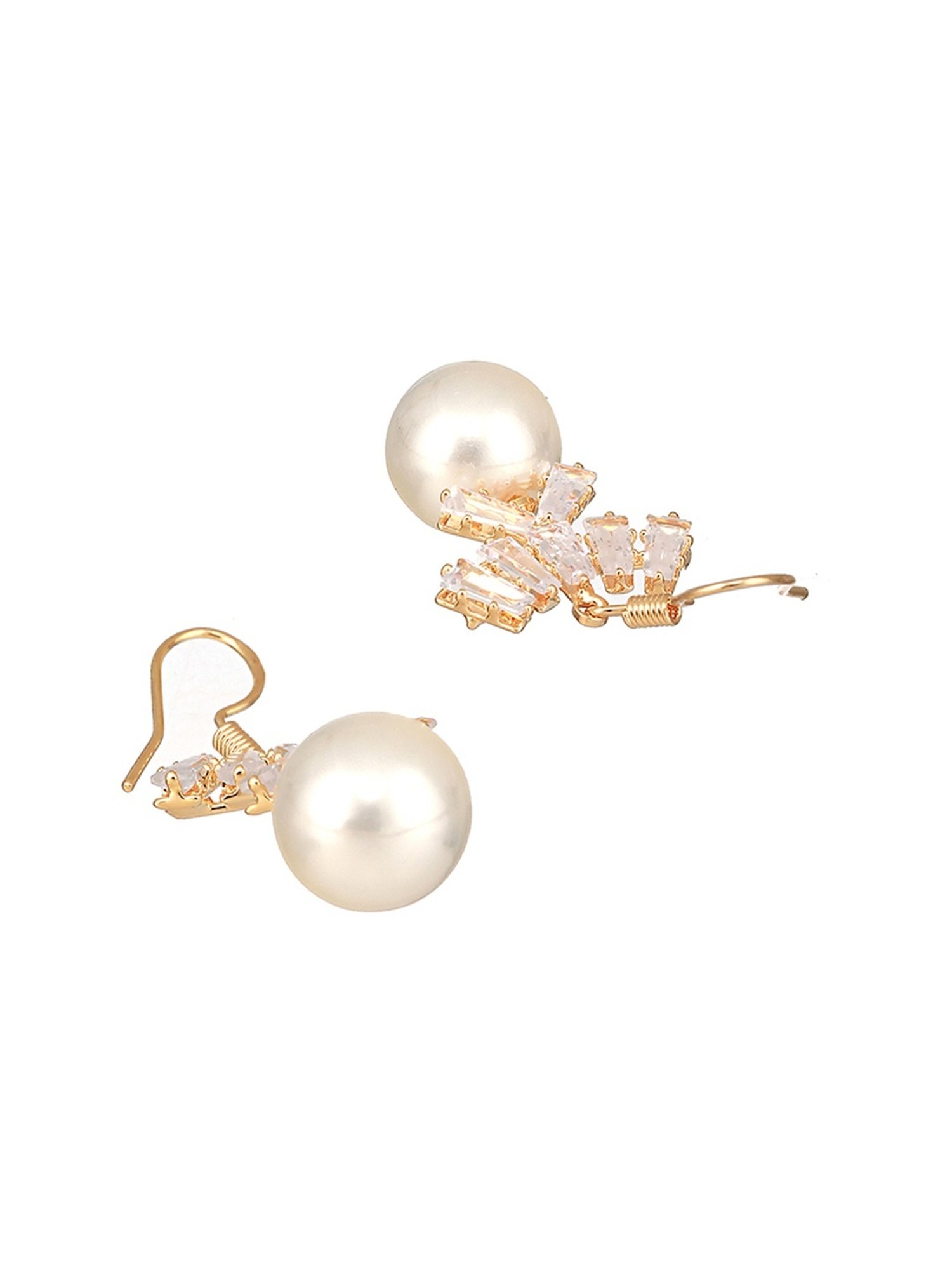 Aatmana Gold-Toned Floral Drop Earrings