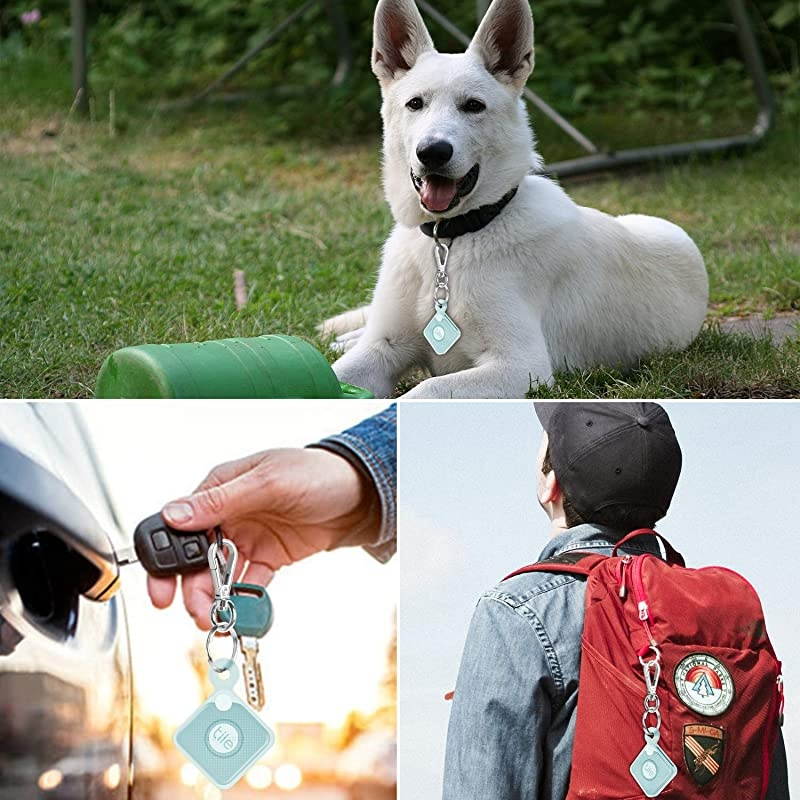 Silicone Case with Carabiner Keychain for Tile Pro 2020 2018 AntiScratch Lightweight Soft Protective Sleeve Skin Cover Blue Glow in The Dark