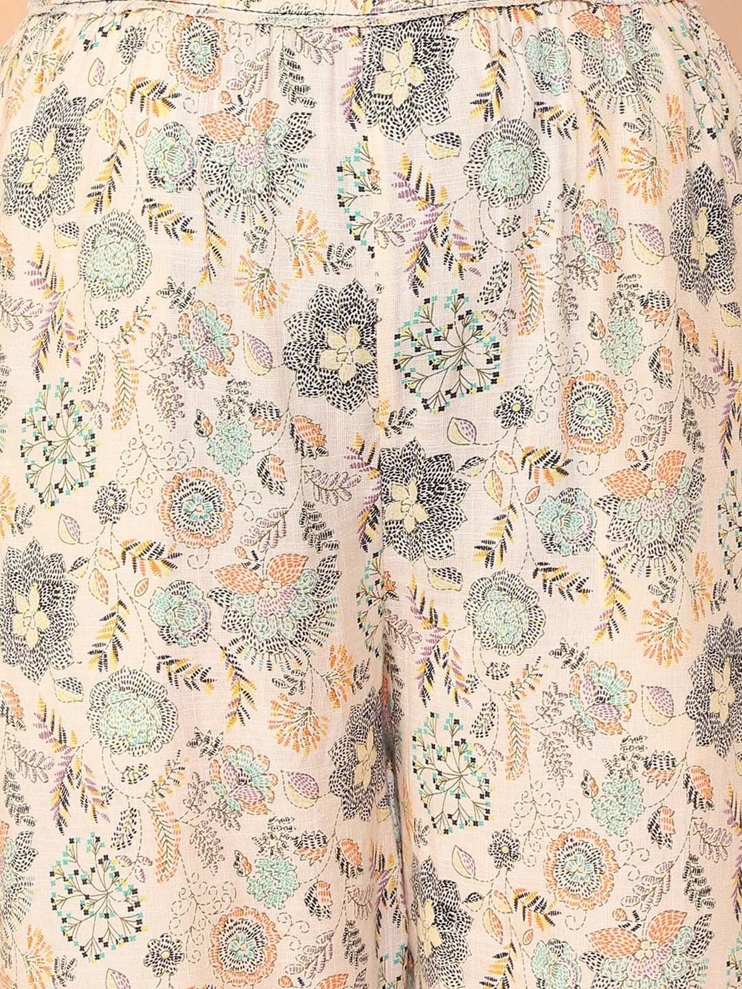 Moms Maternity Beige Floral Print Maternity pants